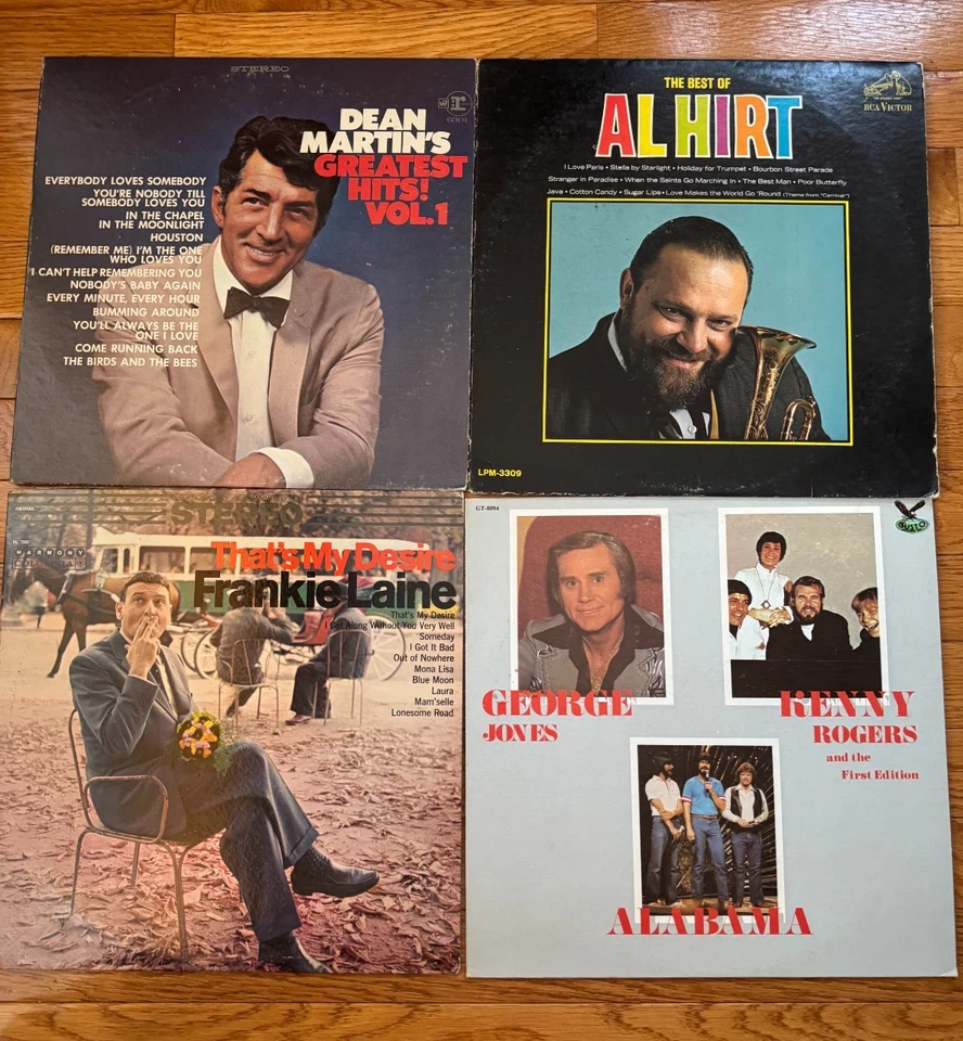 LOT- 4 VINYL --ONE PRICE-DEAN MARTIN, AL JIRT, FRANKIE LANE, G. JONES, K. ROGERS — 第 1/1 张图片