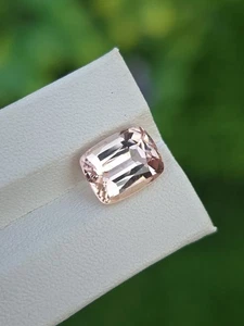 Imperial Topaz Eye Clean Pinkish Orange Cushion Cut Untreated Loose From Katlang - Picture 1 of 4