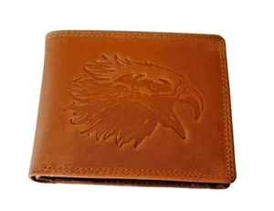Geldbörse, Adler Prägung, Naturleder, Adler Kopf, Motiv Geldbeutel, Eagle - Bild 1 von 4