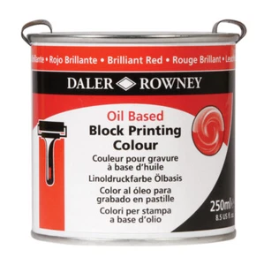 Daler Rowney colore stampa a blocchi a base di olio 250 ml rosso RARO - Foto 1 di 1