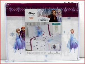 Disney Jumping Beans FROZEN II Sheet - Elsa Anna -WHITE Multi-Color TWIN ❤️NEW❤️ - Picture 1 of 4