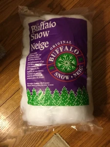 NUEVO Original BUFFALO SNOW Decoración Vacaciones Poliéster Fibra Relleno 12 OZ Navidad - Imagen 1 de 4