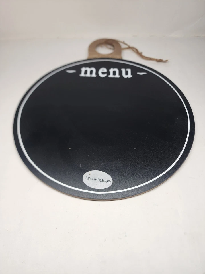 NEW Rustic 11" Round Hanging Menu Chalkboard Old East Main Co. - Image 1 of 1