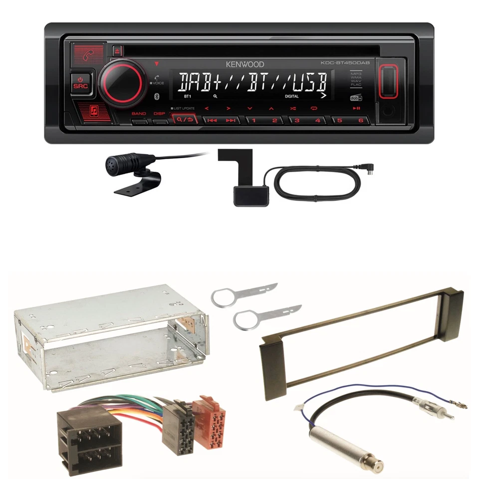 Kenwood KDC-BT450DAB Bluetooth Digitalradio CD Einbauset für Seat Leon Toledo 1M - Bild 1 von 1