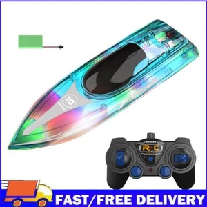 2.4GHz Flytec V555 LED Light RC Boat RC Racing Boat for Kids (Green 1 battery) - Picture 1 of 12