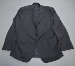Abrigo Blazer Deportivo Canali Hombre 58 R Negro Sombra Rayas Hecho en Italia - Imagen 1 de 10