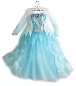 Disney Store Deluxe Frozen Elsa Costume Dress Size 7/8 Brand New Halloween - Picture 1 of 4