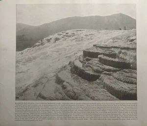 c1890 PRINT ~ MAMMOTH HOT SPRINGS YELLOWSTONE NATIONAL PARK - Picture 1 of 1