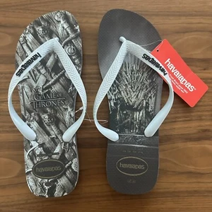 Havaianas Men's Brazilian Flip Flops Top Game Of Thrones Sandals Size 13 - Picture 1 of 3
