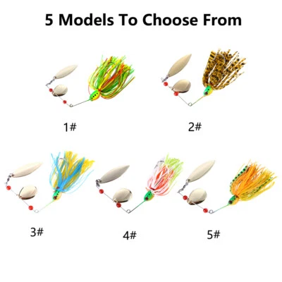 1x Spinnerbait Angelköder Barschangeln Barschforelle Metall Schwimmvorrichtungen - Bild 1 von 4