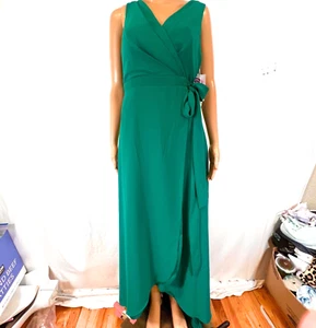 Jenny Packham V Neck Wrap around Size 10 Gown Bridesmaid Dress Sleeveless - Picture 1 of 14