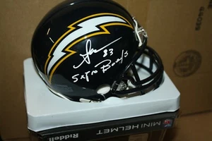 SAN DIEGO CHARGERS ANTHONY MILLER #83 SIGNED MINI HELMET SUPER BOWL 5X PRO BOWL - Picture 1 of 1