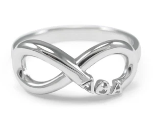 Lambda Theta Alpha Sterling Silver Infinity Ring - Picture 1 of 4