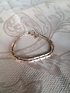 PARK LANE Vintage Gold Tone Chain Bracelet 7.25" Twisted - Imagen 1 de 5