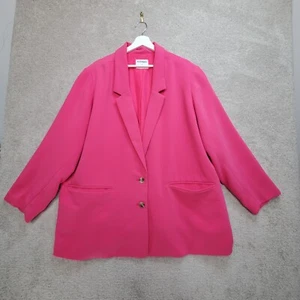 Old Navy Blazer Jacket Women's 3X Pink Single Breasted Notch Lapel Long Sleeve - Picture 1 of 10