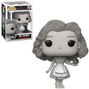 Funko POP! WandaVision 50s WANDA (BLACK & WHITE) #713 W/ Pop Protector - Picture 1 of 2