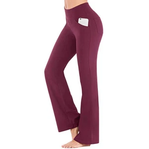 Leggings Gym Trousers Joggers Size UK WAIST Ladies Pocket Yoga HIGH Pants Sport@ - Picture 1 of 40