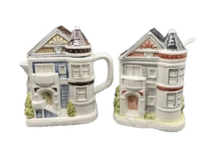 Otagiri Japan Ceramic Victorian House Sugar & Creamer - Picture 1 of 19