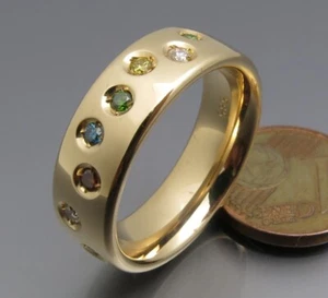 REIF-DESIGN - TOP BRILLANT STERNENHIMMEL "COLOR" - 585 GOLD - UNIKAT! - Picture 1 of 6