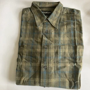 Camisa Eddie Bauer Franela Verde Mediana (Pequeña Arrugada) - Imagen 1 de 4