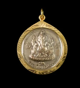 Ganesh Amulette Thaïlande -pendentif talisman - Lersi-Ganesha-8393 - Picture 1 of 7