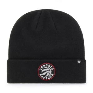 47 Marca Toronto Raptors NBA ¡Gorro de puño levantado! Bola blanca negra Toque Cap '47 - Imagen 1 de 1