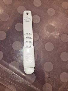 Pampered Chef White Adjustable Measuring Spoon Teaspoon 1/8 tsp to 1 tsp (24) - Picture 1 of 2