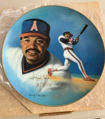 1985 Hackett American Reggie Jackson 500 Home Run Edition Plate Autograph - Image 1 of 3