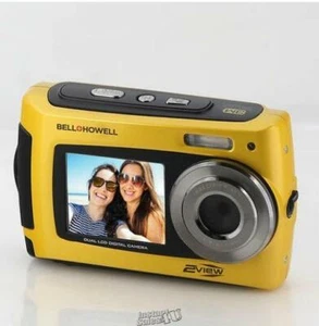 Bell+Howell 2-View Waterproof Dual-Screen HD Camera Blue 3.9"Lx.9"Dx2.5"H - Picture 1 of 2