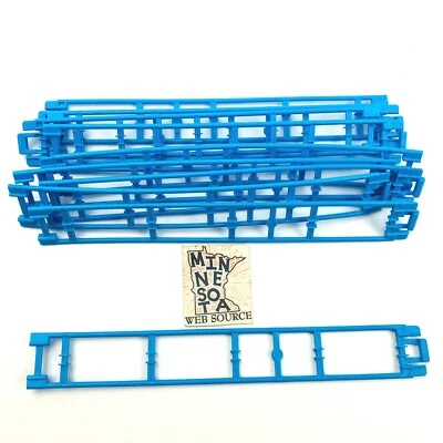 20 Micro Knex Track Light Blue 8" Straight Pieces - K'nex Coaster Parts - Image 1 of 3