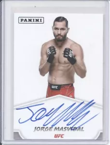 2022 Panini JORGE MASVIDAL #JM Signed UFC Fighting on Card Auto - Picture 1 of 2