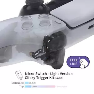 Micro Switch-Licht Version Maus Clicky Hair Trigger Zum Selbermachen Kit für PS5 Controller - Bild 1 von 7