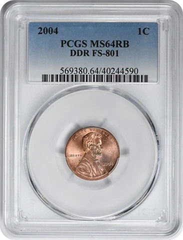2004 Lincoln Cent DDR FS-801 MS64RB PCGS Cover