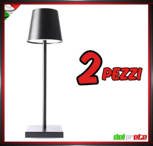 X2 PEZZI LAMPADA DA TAVOLO LED RICARICABILE TOUCH REGOLABILE BAR CASA - NERO - Bild 1 von 10