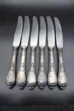 Vintage Russian USSR Melchior Copper-Nickel Table Dinner Knives 8" Set of 6
