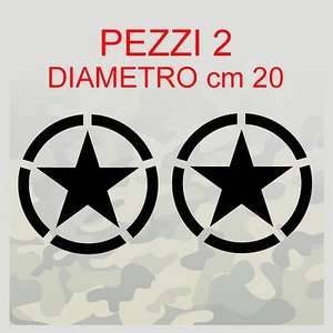 2 Adhesivos Estrella para Jeep CJ CJ3 CJ5 CJ7 CJ8 US Army 20x20 Militar 4X4 - Imagen 1 de 1