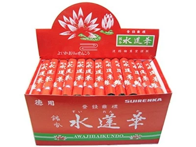 Bastoncini di incenso Awaji Baikodo, fiore di loto acquatico, 100 bastoncini medi, cedro - Immagine 1 di 4