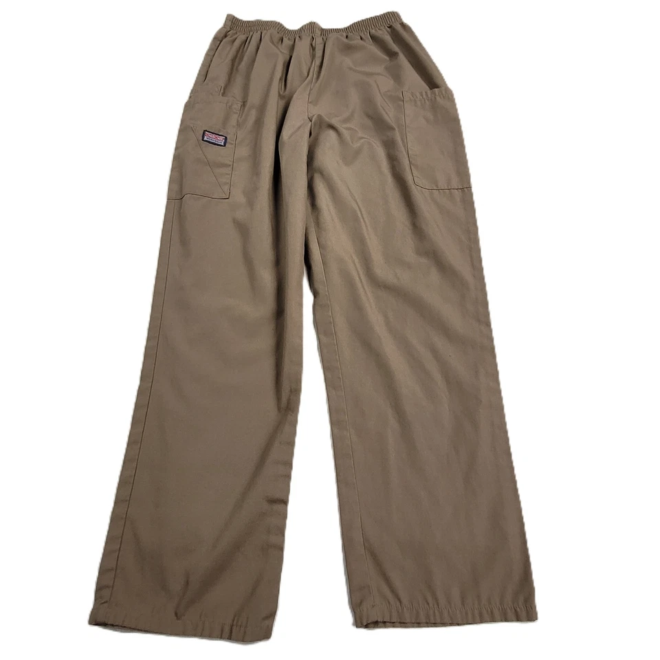 Pantalones Médicos Cherokee Workwear (M) Tostados Bolsillos Cintura Elástica Foto 1 de 4