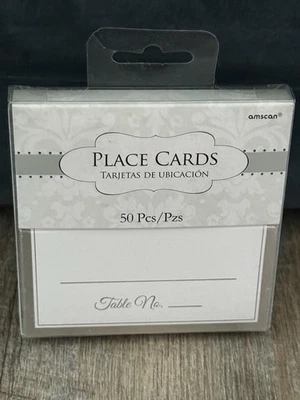 NUEVO EN CAJA Mesa de Recepción de Boda Plateado Metálico - Paquete de 50 Foto 1 de 2
