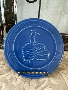 Fiestaware Periwinkle Trivet/Hotplate Flamenco Dancer 6” - Picture 1 of 3