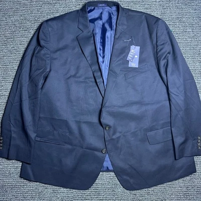 Stafford Tailored Culture 54R Portly Fit Navy Wool Blend Blazer Jacket NEW - Image 1 of 4