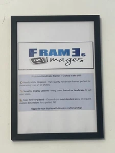 A1 A2 A3 A4 A5 A6 Thin Black/White Picture Frame Photo Frame REAL WOOD ALL SIZES - Picture 1 of 9
