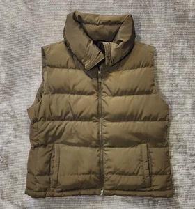 Talbots Women's Puffer Vest, Sz Large, Olive Green, Pockets - Picture 1 of 8