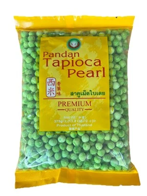 X.O Tapioka Perlen Pandan Tapioca Pearl Pudding Desert Tapiokastärke perlen 375g - Bild 1 von 2