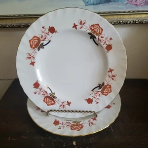 Royal Crown Derby Bali England Porcelain Set Of 2 Salad Plate 8.25" - Picture 1 of 6