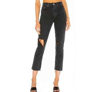 AGOLDE Riley High Rise Straight Crop Jeans schwarz Größe 30 - Bild 1 von 9