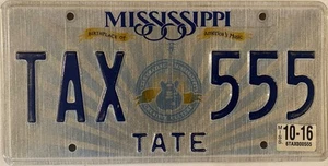 Vanity TAX 555 license plate TRIPLE DIGIT 5 IRS Taxes Code Collector Taxation - Picture 1 of 7