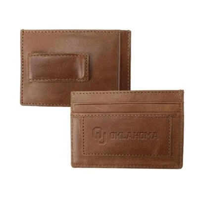 Men's University of Oklahoma Sooners Money Clip Leather Card Holder - Image 1 of 4