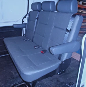 Hyundai Iload Grey Rear Seat with Inbuilt Seat Belts & Headrests All About Vans - Picture 1 of 8