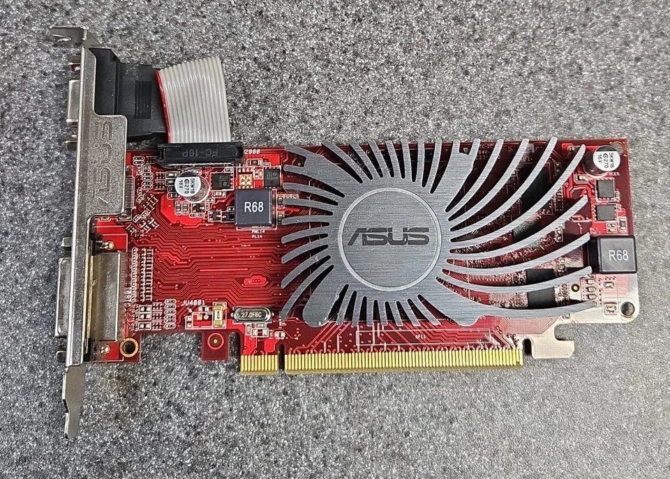 Asus Radeon HD 6450 EAH6450 Silent 1GB DDR3 PCIe Low profile Graphics Video Card - Image 1 of 1